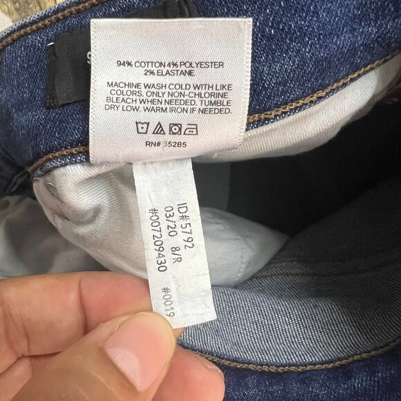 Express Women’s Slim Ankle Super High Rise Jeans Blue Denim Size 8R - Picture 10 of 10